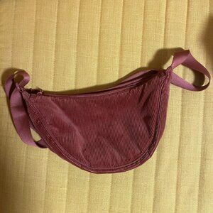 Uniqlo Corduroy Round Mini Shoulder Bag (Dark Orange)